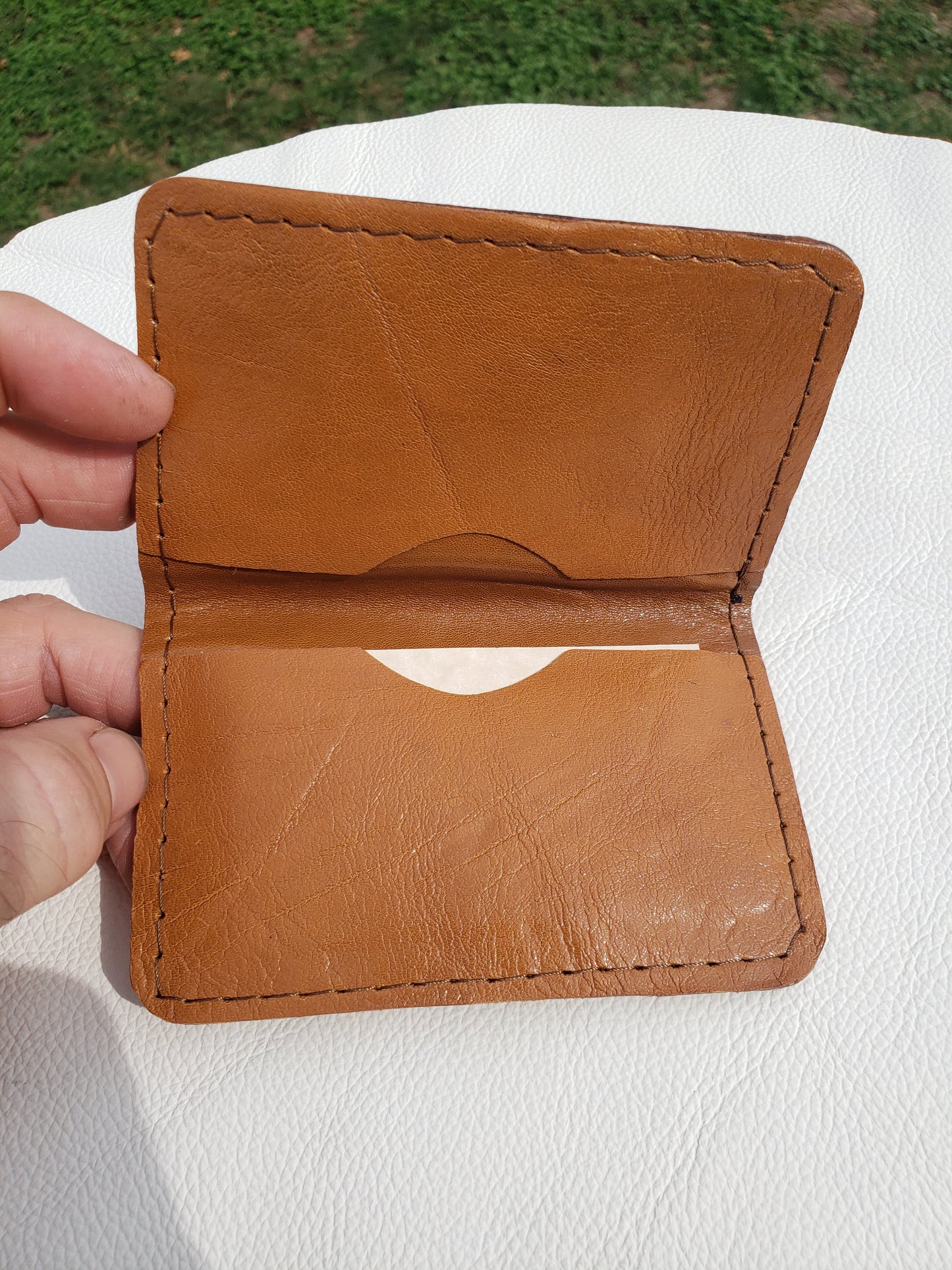 Ostrich Leather Card Case