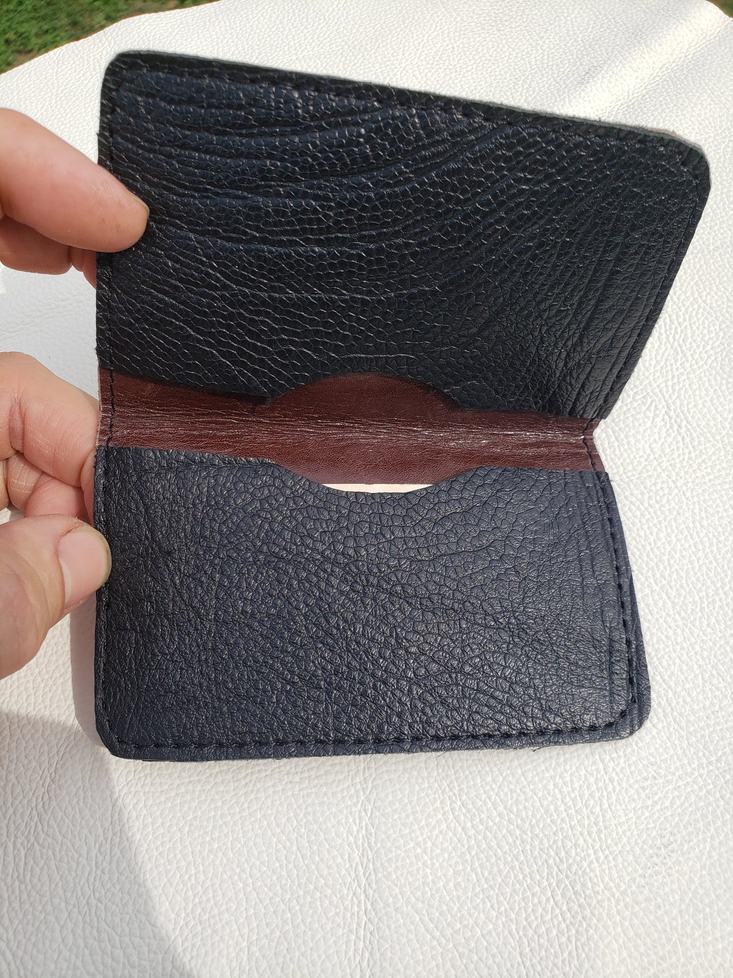 Ostrich Leather Card Case