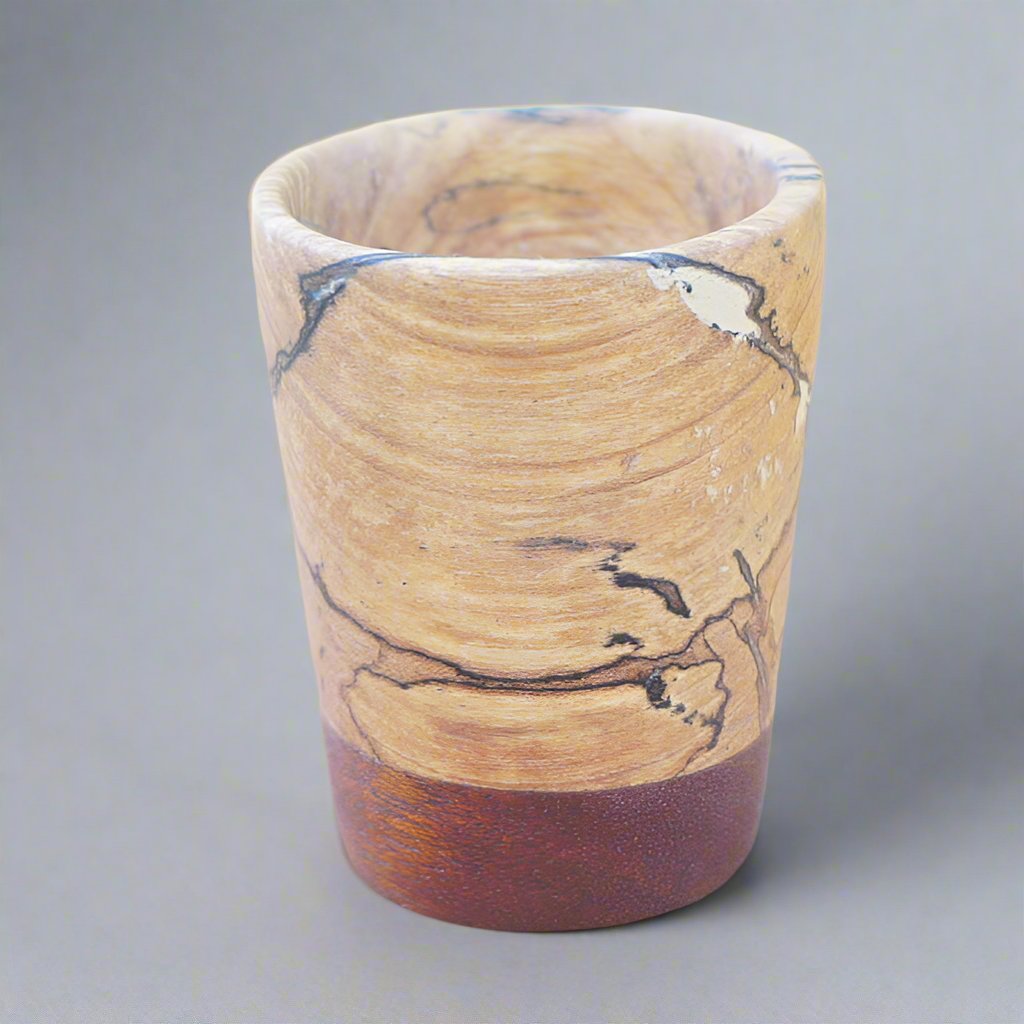 Spalted Post Oak & Monkeypod, Shot Glass